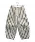 Drawer（ドゥロワー）の古着「ストライプ ベイカーパンツ」｜ホワイト