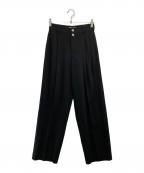 PASSIONEパシオーネ）の古着「タックパンツ」｜ブラック