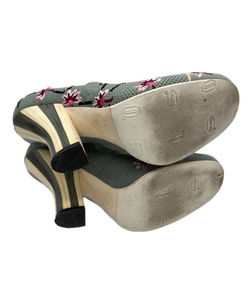 FENDI（フェンディ）FENDI (フェンディ) エンブロイダリー ソックブーツ グレー サイズ:39の古着・服飾アイテム