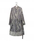 UNITED TOKYOユナイテッドトーキョー）の古着「SUMINAGASHIベルテッドロングシャツ」｜スカイブルー