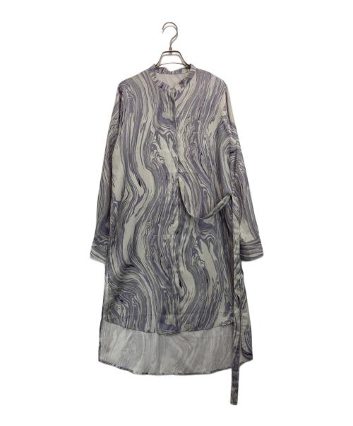 UNITED TOKYO（ユナイテッドトーキョー）UNITED TOKYO (ユナイテッドトーキョー) SUMINAGASHIベルテッドロングシャツ スカイブルーの古着・服飾アイテム