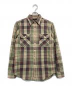 RRLダブルアールエル）の古着「チェックネルシャツ」｜ベージュ