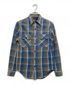 RRLダブルアールエル）の古着「チェックネルシャツ」｜ブルー×グレー