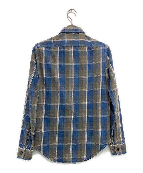 RRL（ダブルアールエル）RRL (ダブルアールエル) チェックネルシャツ ブルー×グレー サイズ:Sの古着・服飾アイテム