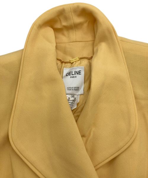 CELINE（セリーヌ）CELINE (セリーヌ) ［OLD］金釦ウールジャケット イエロー サイズ:36の古着・服飾アイテム
