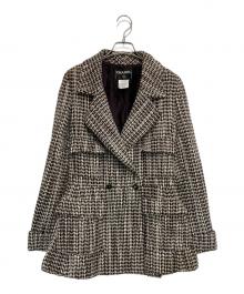 CHANEL（シャネル）の古着「［OLD］ウール×レーヨン ツイードジャケット」｜ホワイト×ブラック