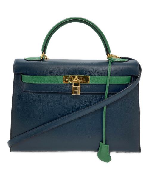 HERMES（エルメス）HERMES (エルメス) ケリー32/2WAYバッグ ネイビー サイズ:32の古着・服飾アイテム