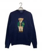 POLO RALPH LAURENポロ・ラルフローレン）の古着「ポロベアニット」｜ネイビー