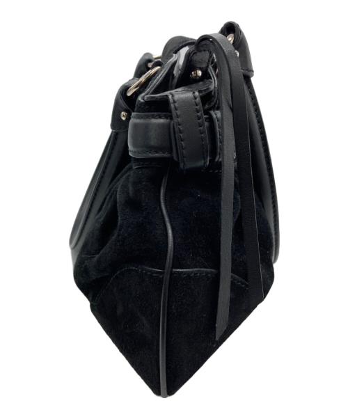 Salvatore Ferragamo（サルヴァトーレ フェラガモ）Salvatore Ferragamo (サルヴァトーレ フェラガモ) ガンチーニスエードハンドバッグ ブラックの古着・服飾アイテム