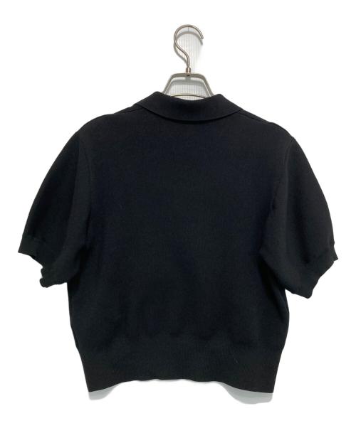 Adam et Rope（アダム エ ロペ）Adam et Rope (アダム エ ロペ) リボンポロニット ブラック サイズ:Fの古着・服飾アイテム