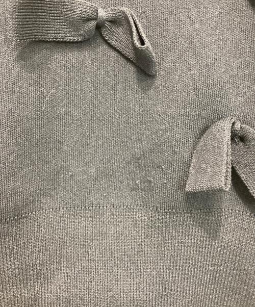 Adam et Rope（アダム エ ロペ）Adam et Rope (アダム エ ロペ) リボンポロニット ブラック サイズ:Fの古着・服飾アイテム