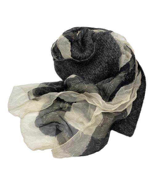 Jean Paul GAULTIER MAILLE FEMME（ジャンポールゴルチエ マイユ フェム）Jean Paul GAULTIER MAILLE FEMME (ジャンポールゴルチエ マイユ フェム) シルクスカーフドッキングケープ グレーの古着・服飾アイテム