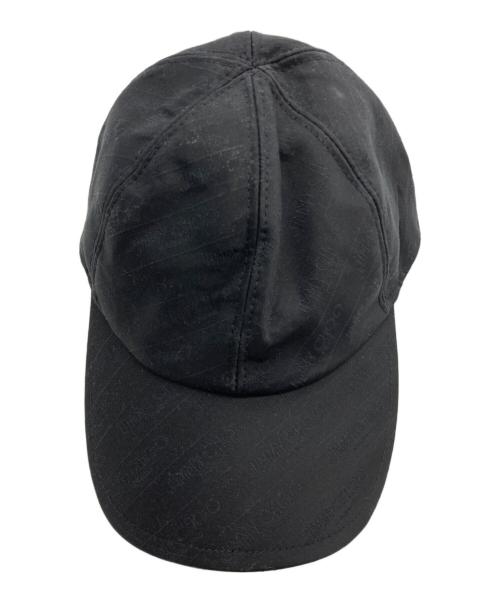 JIMMY CHOO（ジミーチュウ）JIMMY CHOO (ジミーチュウ) ロゴジャガードキャップ ブラックの古着・服飾アイテム