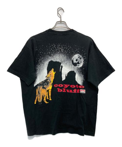 FRUIT OF THE LOOM（フルーツオブザルーム）FRUIT OF THE LOOM (フルーツオブザルーム) ［古着］90’S　コヨーテ coyote USA製 Tシャツ ブラック サイズ:XLの古着・服飾アイテム