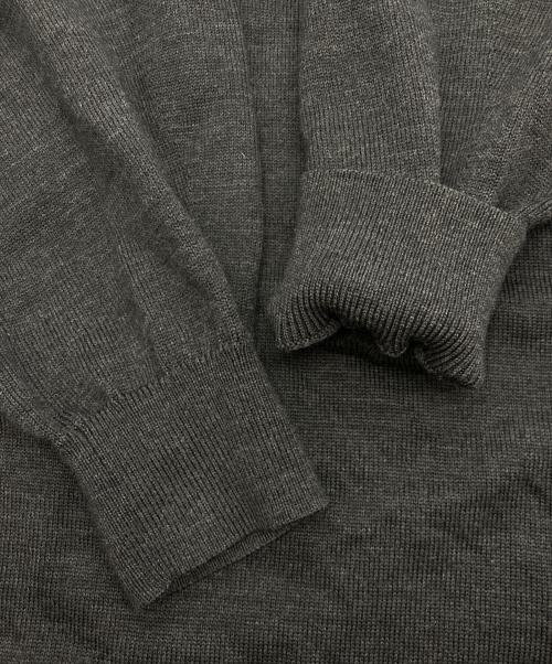 H BEAUTY&YOUTH（エイチ ビューティー&ユース）H BEAUTY&YOUTH (エイチ ビューティー&ユース) Filatura Tollegno 1900 S.r.l.ニットポロシャツ グレー サイズ:Mの古着・服飾アイテム