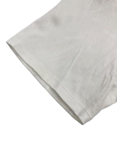 23区（ニジュウサンク）23区 (ニジュウサンク) オーガンジービスチェコンビ カットソー ホワイト×ブラウン サイズ:40の古着・服飾アイテム