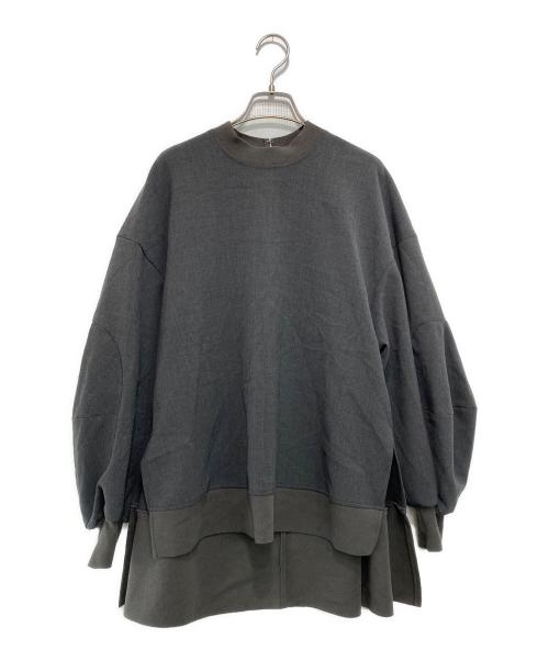 ENFOLD（エンフォルド）ENFOLD (エンフォルド) SOLID-SLEEVE PULLOVER グレー サイズ:38の古着・服飾アイテム