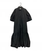 ENFOLDエンフォルド）の古着「HALF‐SLEEVES SHIRT DRESS」｜ブラック