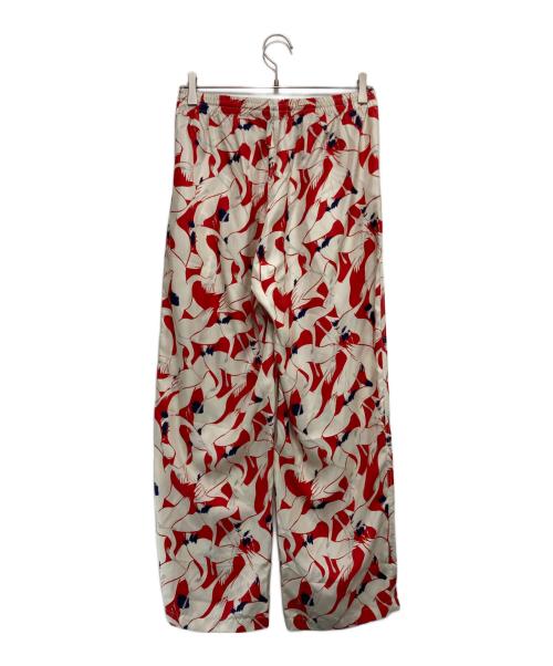 BANANATIME（バナナタイム）BANANATIME (バナナタイム) シルクイージーパンツ ホワイト×レッド サイズ:XSの古着・服飾アイテム
