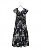 HER LIP TOハーリップトゥ）の古着「Anemone Ruffled Long Dress」｜ネイビー