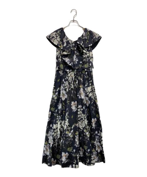 HER LIP TO（ハーリップトゥ）Her lip to (ハーリップトゥ) Anemone Ruffled Long Dress ネイビー サイズ:Mの古着・服飾アイテム