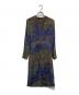 ETRO（エトロ）の古着「ペイズリー柄シルクドレス」｜ブラウン×ブルー