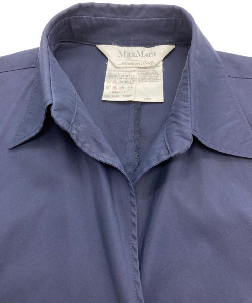 MaxMara（マックスマーラ）MaxMara (マックスマーラ) シャツワンピース ネイビー サイズ:38の古着・服飾アイテム