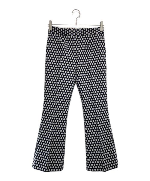 ESCADA（エスカーダ）ESCADA (エスカーダ) ジャガードパンツ ネイビー×ホワイト サイズ:32の古着・服飾アイテム