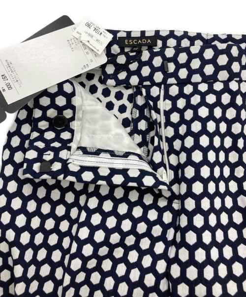 ESCADA（エスカーダ）ESCADA (エスカーダ) ジャガードパンツ ネイビー×ホワイト サイズ:32の古着・服飾アイテム