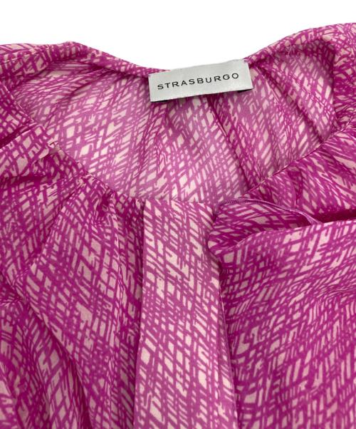 STRASBURGO（ストラスブルゴ）STRASBURGO (ストラスブルゴ) フリルブラウス ピンク サイズ:38の古着・服飾アイテム