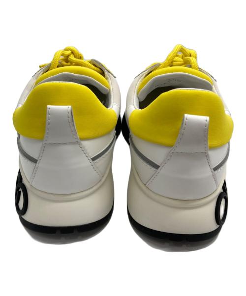 JIMMY CHOO（ジミーチュウ）JIMMY CHOO (ジミーチュウ) RAINEスニーカー ホワイト×イエロー サイズ:37の古着・服飾アイテム