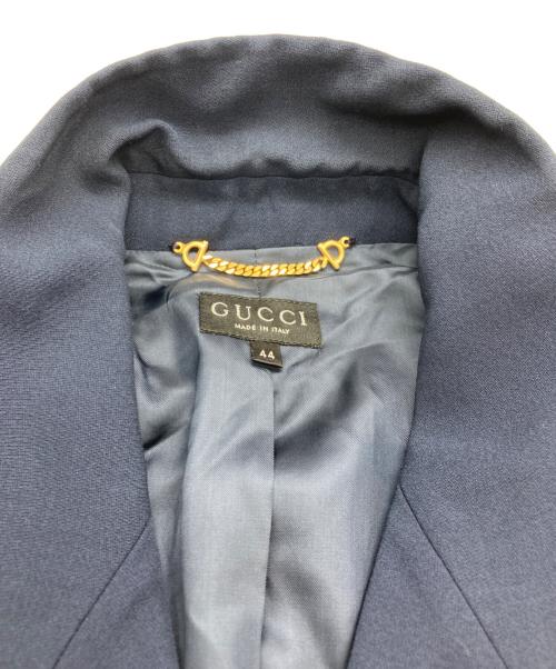GUCCI（グッチ）GUCCI (グッチ) 金釦ダブルブレザー ネイビー サイズ:44の古着・服飾アイテム