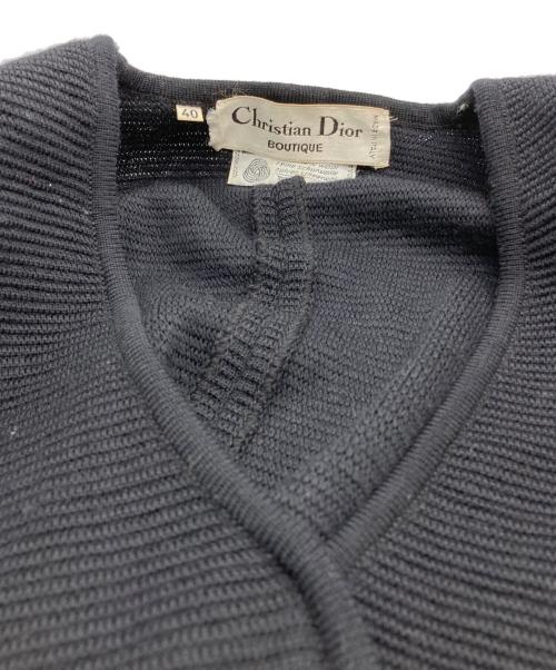 Christian Dior BOUTIQUE（クリスチャン ディオールブティック）Christian Dior BOUTIQUE (クリスチャン ディオールブティック) ニットワンピース ブラック サイズ:40の古着・服飾アイテム