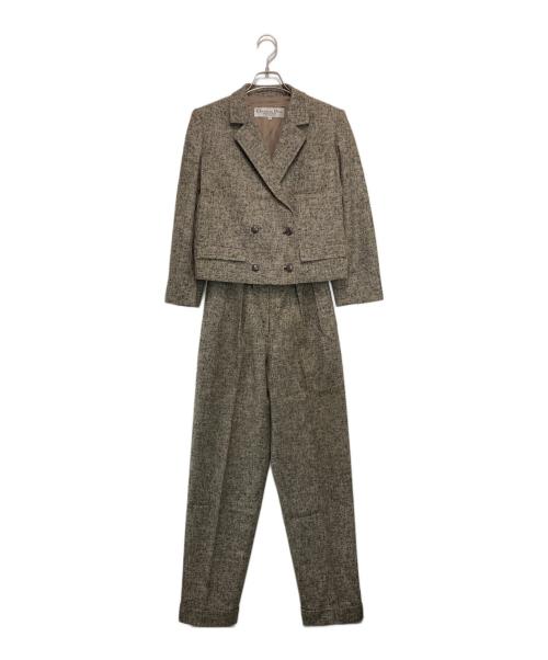 Christian Dior PRET-A-PORTER（クリスチャンディオールプレタポルテ）Christian Dior PRET-A-PORTER (クリスチャンディオールプレタポルテ) ［OLD］ウールジャケットセットアップ ベージュ サイズ:9の古着・服飾アイテム