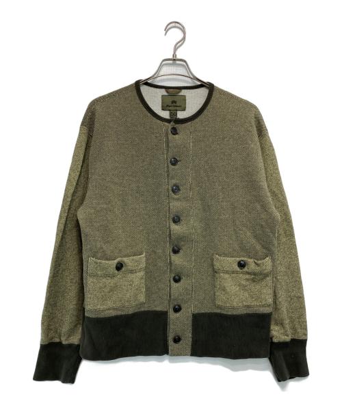NIGEL CABOURN（ナイジェルケーボン）NIGEL CABOURN (ナイジェルケーボン) コットン スウェット カーディガン “MIX ZAKZAK” ベージュ サイズ:50の古着・服飾アイテム