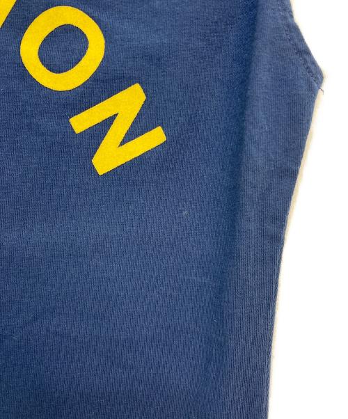 Christian Dior（クリスチャン ディオール）Christian Dior (クリスチャン ディオール) フロッキープリントノースリーブカットソー ネイビー サイズ:US6の古着・服飾アイテム