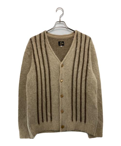 Needles（ニードルズ）Needles (ニードルズ) MOHEAR MIX ELBOW PATCH CARDIGAN JSSP ベージュ サイズ:Mの古着・服飾アイテム