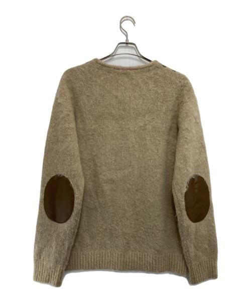 Needles（ニードルズ）Needles (ニードルズ) MOHEAR MIX ELBOW PATCH CARDIGAN JSSP ベージュ サイズ:Mの古着・服飾アイテム