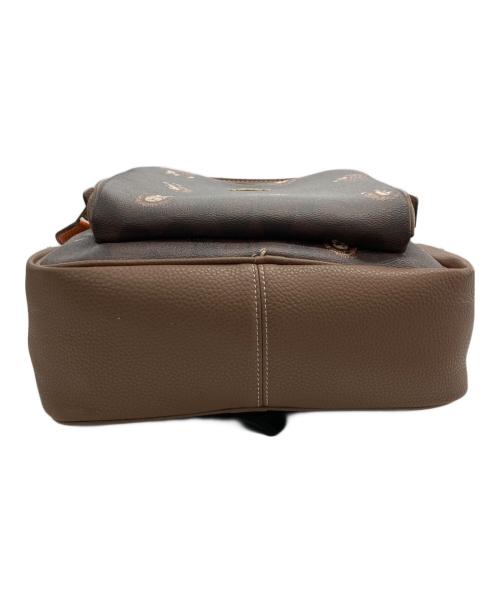 COACH（コーチ）COACH (コーチ) シグネチャーキャンバス・ヘッジホッグ プリントリュック ブラウンの古着・服飾アイテム