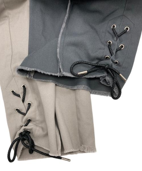 Dickies（ディッキーズ）Dickies (ディッキーズ) el conductorH (コンダクター) ディッキーズ コラボレーション レースアップ トラウザーズ グレー サイズ:2の古着・服飾アイテム