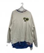 BASE MARKベースマーク）の古着「レイヤードスウェット」｜グレー