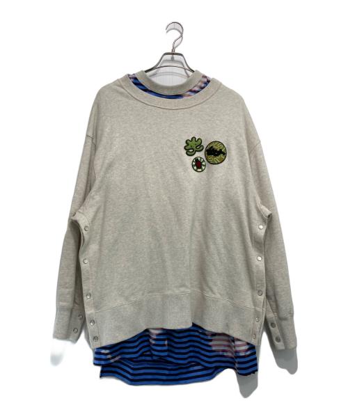 BASE MARK（ベースマーク）BASE MARK (ベースマーク) レイヤードスウェット グレー サイズ:Mの古着・服飾アイテム