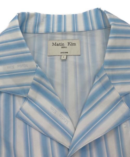 Matin Kim（マーティン・キム）Matin Kim (マーティン・キム) 	COZY PAJAMA STRIPE SHIRT スカイブルー サイズ:Lの古着・服飾アイテム