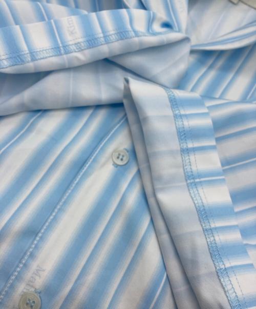 Matin Kim（マーティン・キム）Matin Kim (マーティン・キム) 	COZY PAJAMA STRIPE SHIRT スカイブルー サイズ:Lの古着・服飾アイテム