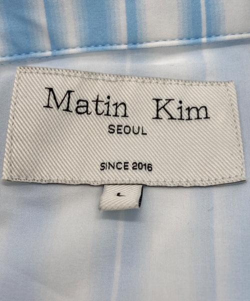 Matin Kim（マーティン・キム）Matin Kim (マーティン・キム) 	COZY PAJAMA STRIPE SHIRT スカイブルー サイズ:Lの古着・服飾アイテム