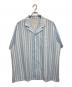 Matin Kim（マーティン・キム）の古着「	COZY PAJAMA STRIPE SHIRT」｜スカイブルー