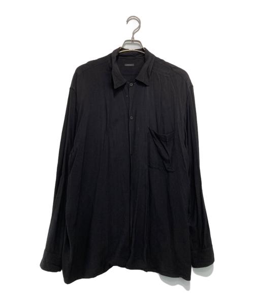 COMOLI（コモリ）COMOLI (コモリ) レーヨンオープンカラーシャツ ブラック サイズ:3の古着・服飾アイテム
