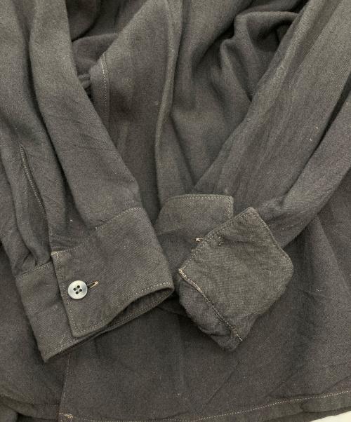 COMOLI（コモリ）COMOLI (コモリ) レーヨンオープンカラーシャツ ブラック サイズ:3の古着・服飾アイテム