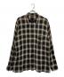 COMOLI（コモリ）の古着「長袖チェックオープンカラーシャツ」｜ブラック