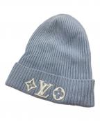 LOUIS VUITTONルイ ヴィトン）の古着「ビーニー・LV ヘッドライン」｜スカイブルー